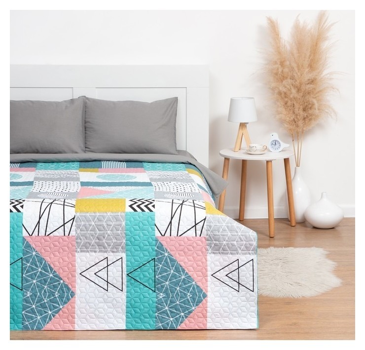 

Покрывало Lovelife 1,5 сп Geometric Figures 150*210±5см, микрофайбер, 100% п/э