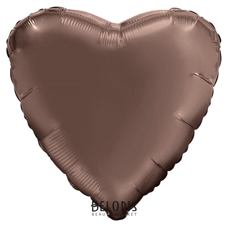 Шар фольгированный 30 сердце, мистик какао, инд.упаковка Agura