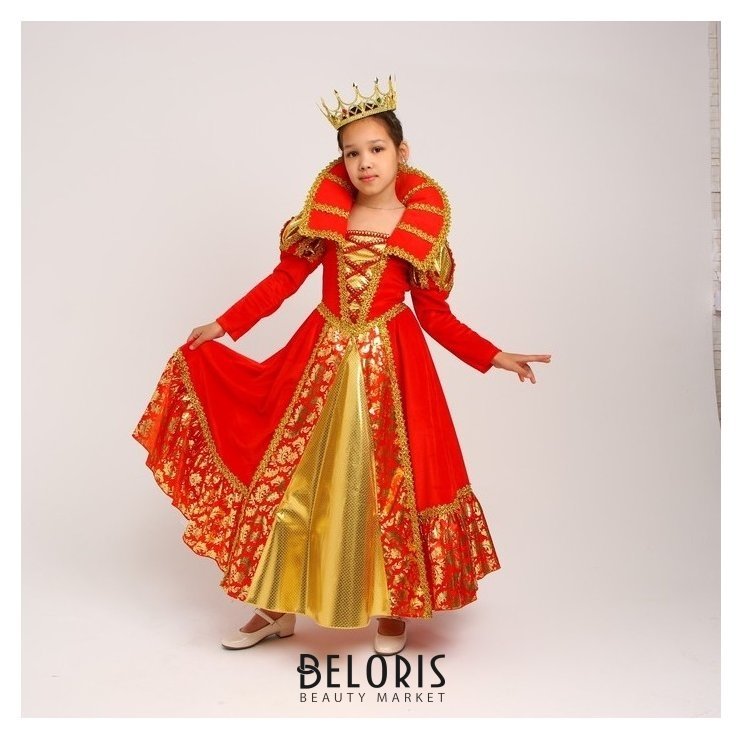 Карнавальный костюмКоролеваплатье,корона,р-р40,р146-152 Страна Карнавалия