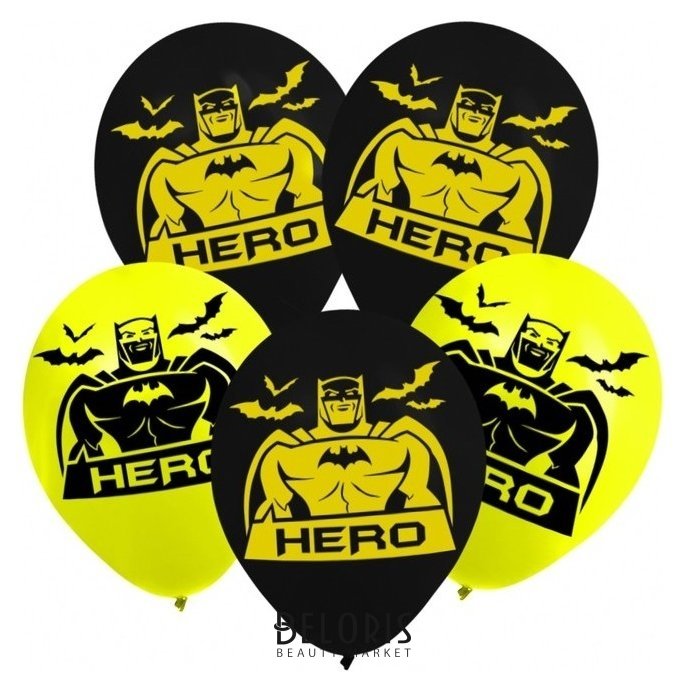 Набор шаров Hero, супергерои (Набор 5 шт) NNB