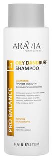 Шампунь для волос против перхоти для жирной кожи головы Oily Dandruff Shampoo Aravia Professional