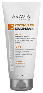 Маска для ослабленных волос и проблемной кожи головы 5в1 Coconutoilmulti-mask Aravia Professional