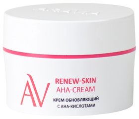 Крем для лица Обновляющий с AHA-кислотами Renew-skin AHA-cream Aravia Professional