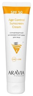 Крем для лица Солнцезащитный анти-возрастной Age control sunscreen cream spf 50 Aravia Professional