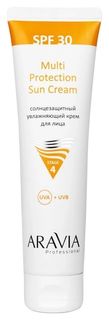 Крем для лица Солнцезащитный увлажняющий Multi protection sun cream spf 30 Aravia Professional