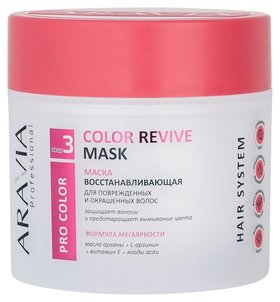 Маска для поврежденных и окрашенных волос Восстанавливающая Color Revive Mask Aravia Professional