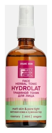 Тоник для лица Травяной Матовая кожа и сужение пор Family Forever Factory