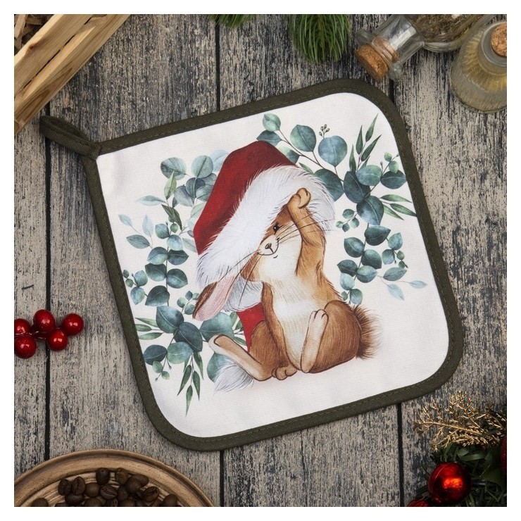 

Прихватка "Сhristmas Bunny" 19х19 саржа,100% х/л,ватин 250г/м2