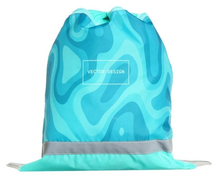 Мешок для обуви с карманом 420 х 340 мм со светоотражающей полосой, "Вектор" Пчелка