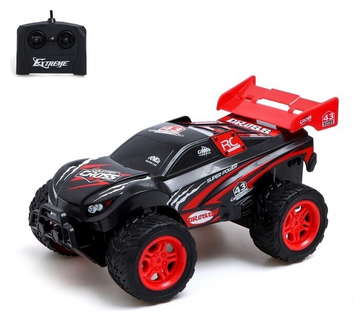 Джип радиоуправляемый «Исследователь», работает от батареек, цвет красный  