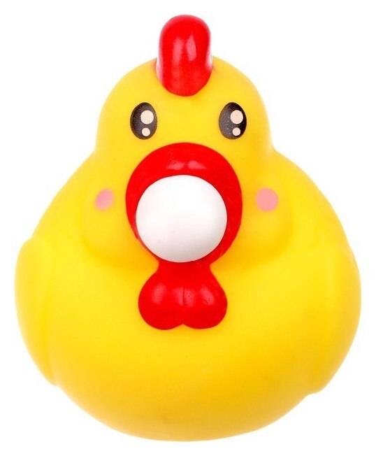 Мялка «Курочка» надувает шарик  