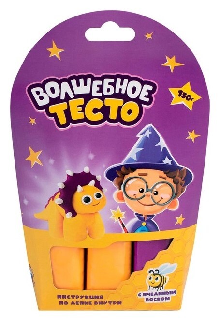 Тесто для лепки «Волшебное тесто. динозавр жёлтый» 150 г  