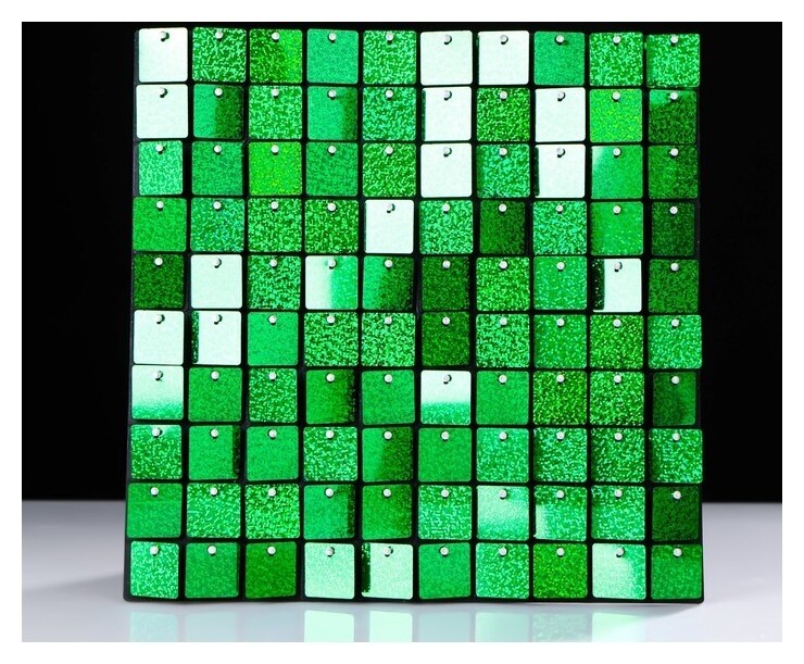 Панель с пайетками для фотозоны 30*30см зеленая  