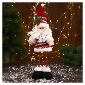 Мягкая игрушка "Дед мороз" с ёлочкой длинные ножки 14*36 см 