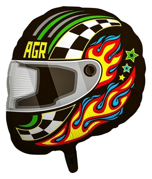 Шар фольгированный фигура 24""шлем", инд.упаковка  Agura