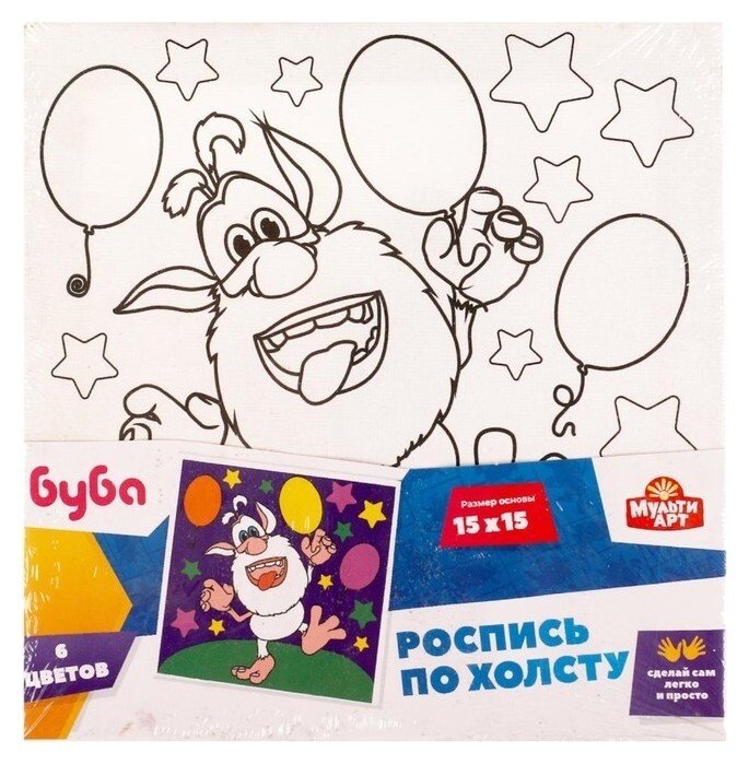 Набор для тв-ва буба холст для росписи 15*15 см 100canv15x15-b3  Multiart