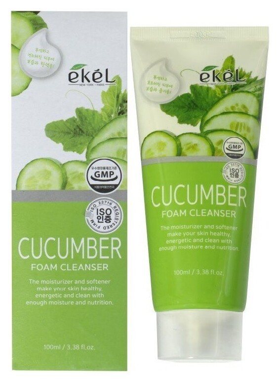 Пенка для умывания нежная с экстрактом огурца Cucumber Foam Cleanser  Ekel