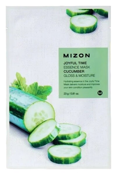 Маска для лица тканевая с экстрактом огурца Joyful Time Essence Mask Cucumber  Mizon