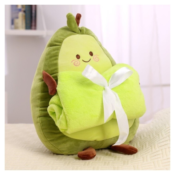 Мягкая игрушка с пледом «Авокадо»  