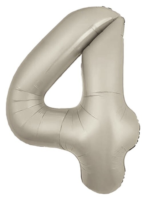 Шар фольгированный 40" «Цифра 4», мистик крем Slim  Agura