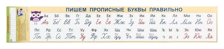 Плакат Прописные буквы 18х3,5 см Мир открыток