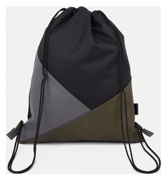 Сумка для обуви, отдел на шнурке, цвет разноцветный/хаки 