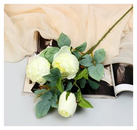 Цветы искусственные "Роза грация" 7х57 см, молочный 