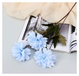 Цветы искусственные "Георгин садовый" 9х60 см, голубой 