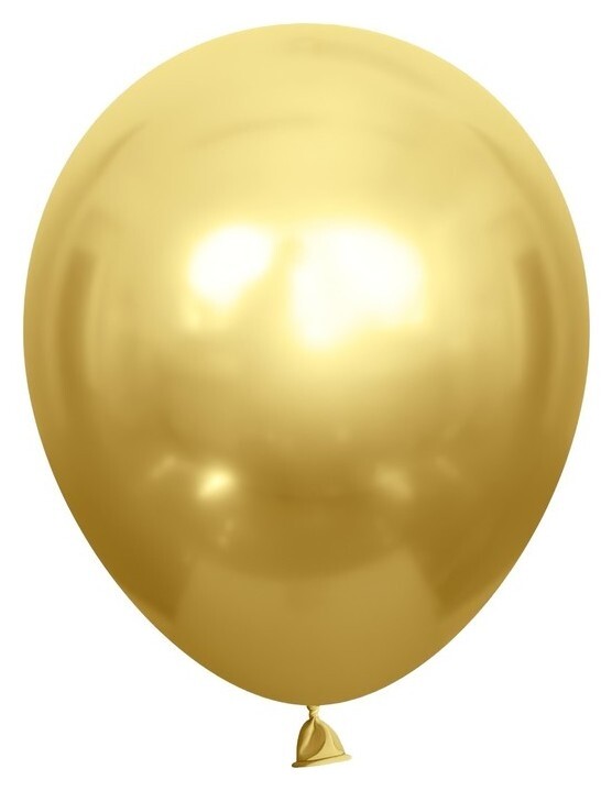 Шар латексный 5", золото, хром, набор 50 шт.  Шаринг