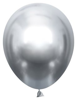 Шар латексный 5", серебро, хром, набор 50 шт. Шаринг