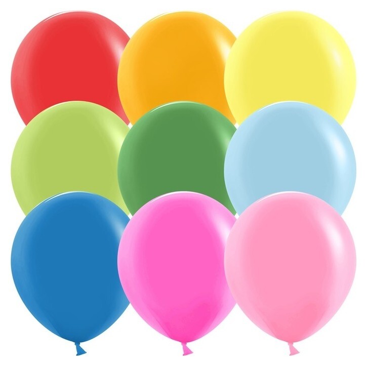 Шар латексный 18", пастель, набор 25 шт. Шаринг