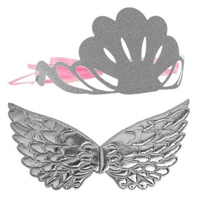 Карнавальный набор «Великолепие», 2 предмета: крылья, корона, цвет серебро 