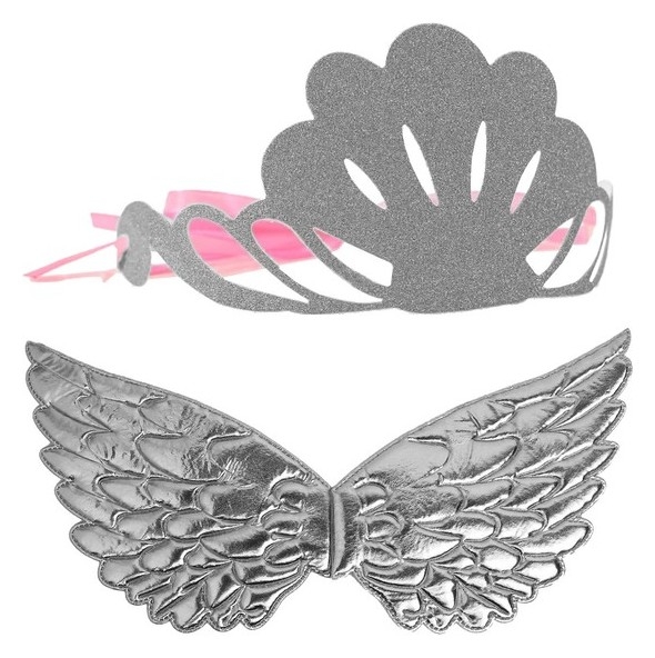 

Карнавальный набор «Великолепие», 2 предмета: крылья, корона, цвет серебро