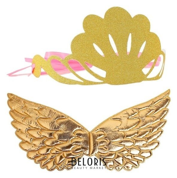 Карнавальный набор «Великолепие», 2 предмета: крылья, корона, цвет золото NNB