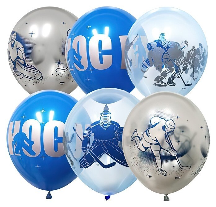 Шар латексный 12""хоккей", набор 25 шт.  Latex Occidental