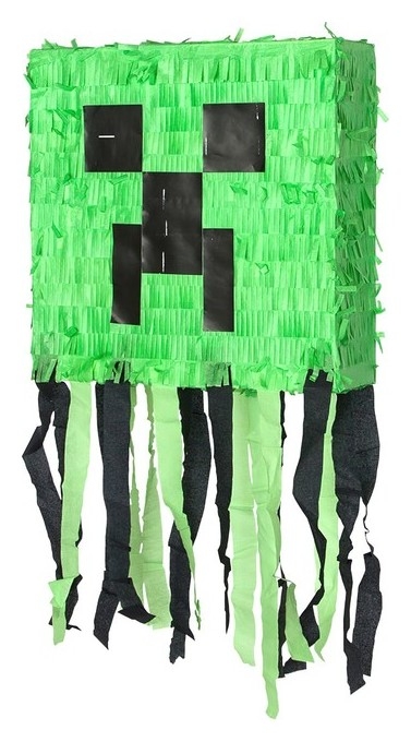Пиньята «Пиксельный монстр», зелёный, 30 × 30 × 10 см