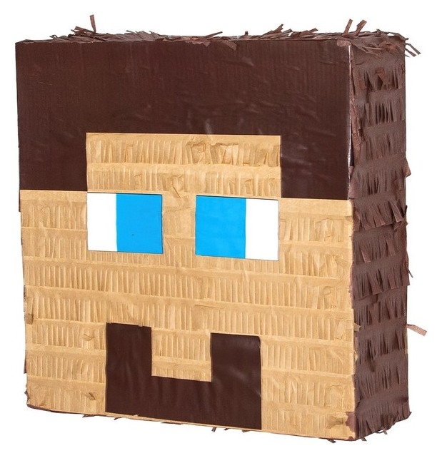Пиньята «Пиксельный герой», коричневый, 30 × 30 × 10 см