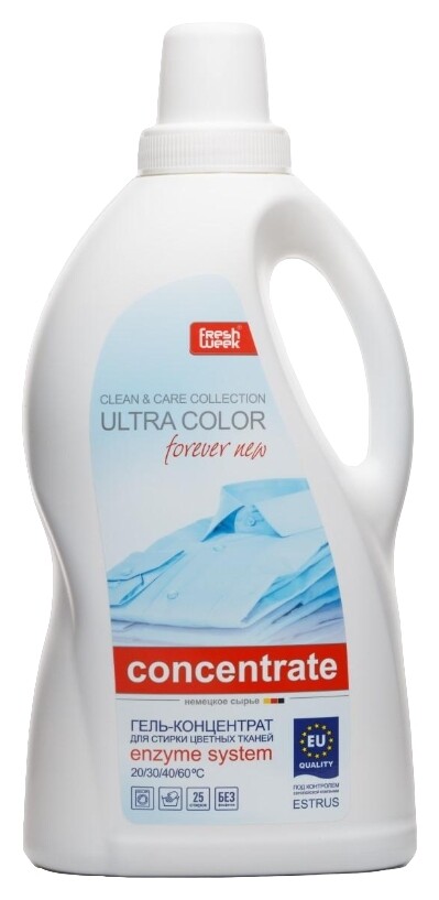 Гель-концентрат жидкое универсальное средство для стирки Ultra Color  FreshWeek
