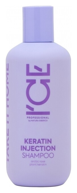 Кератиновый шампунь для повреждённых волос Keratin Injection Shampoo  Ice Professional