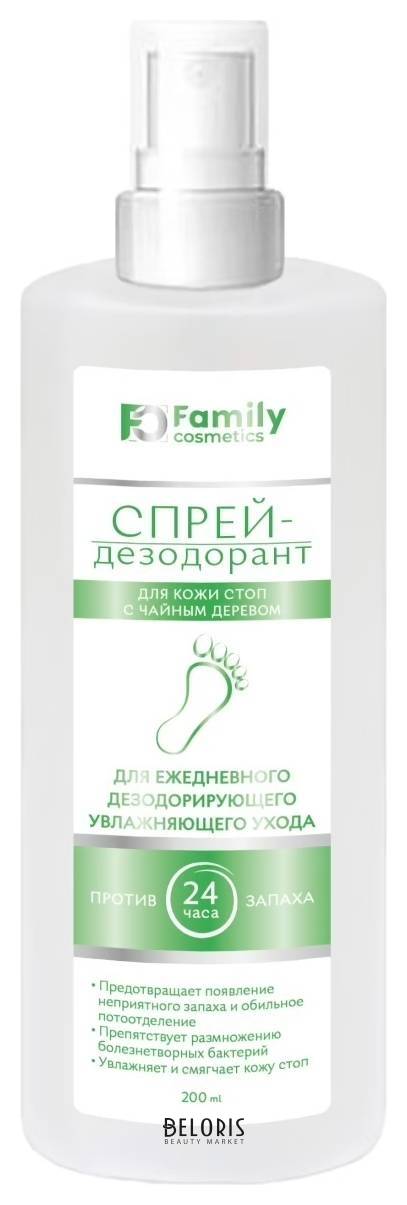 Спрей-дезодорант для кожи стоп с чайным деревом Family cosmetics