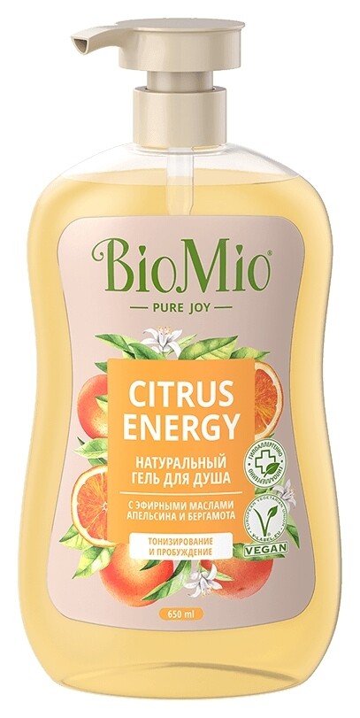 Гель для душа Апельсин и бергамот  BioMio