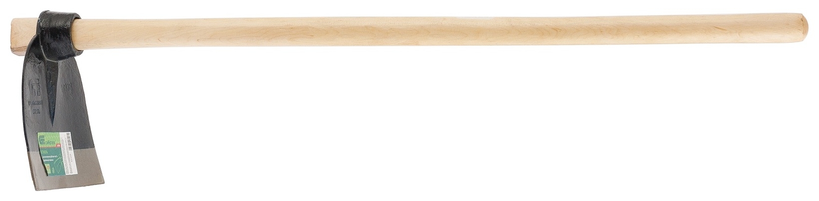 Кетмень, 148 х 243 х 900 мм, цельнокованый, деревянный лакированный черенок