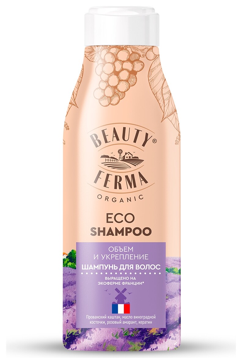 Шампунь для волос Объем и укрепление Beauty Ferma