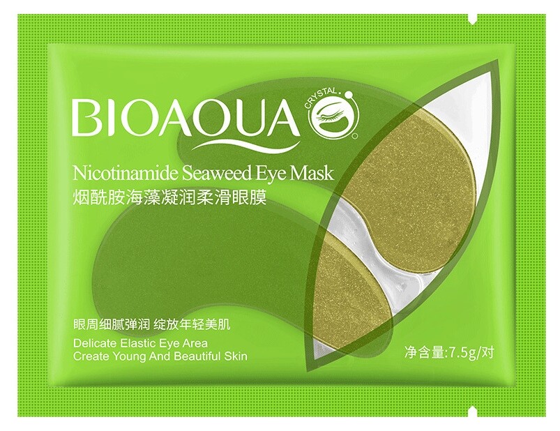 Патчи для области вокруг глаз Увлажняющие разглаживающие c никотинамидом и экстрактом морских водорослей  Bioaqua
