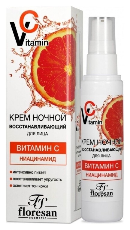 Kрем для лица ночной с витамином С  Флоресан (Floresan)