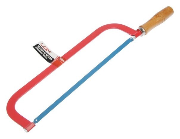 Ножовка по металлу лом, деревянная рукоятка, 300 мм  LOM
