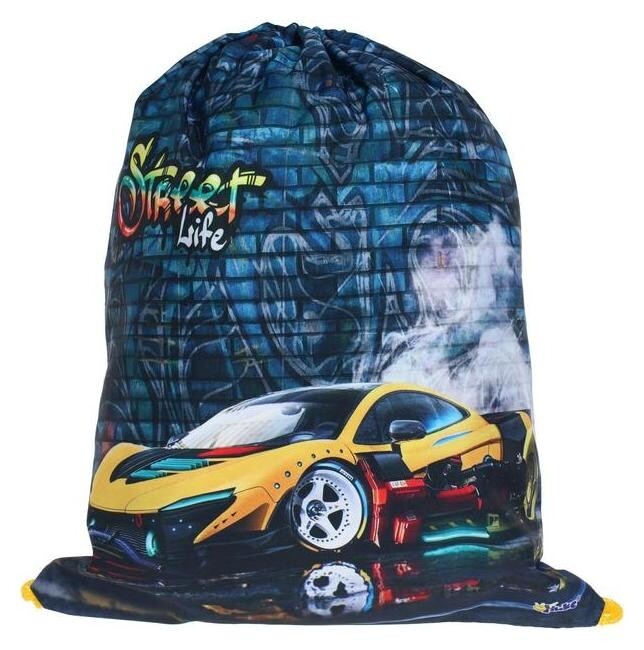 Мешок для обуви, 420 х 330 мм, "Оникс", мо-20,"яркое авто"  Оникс