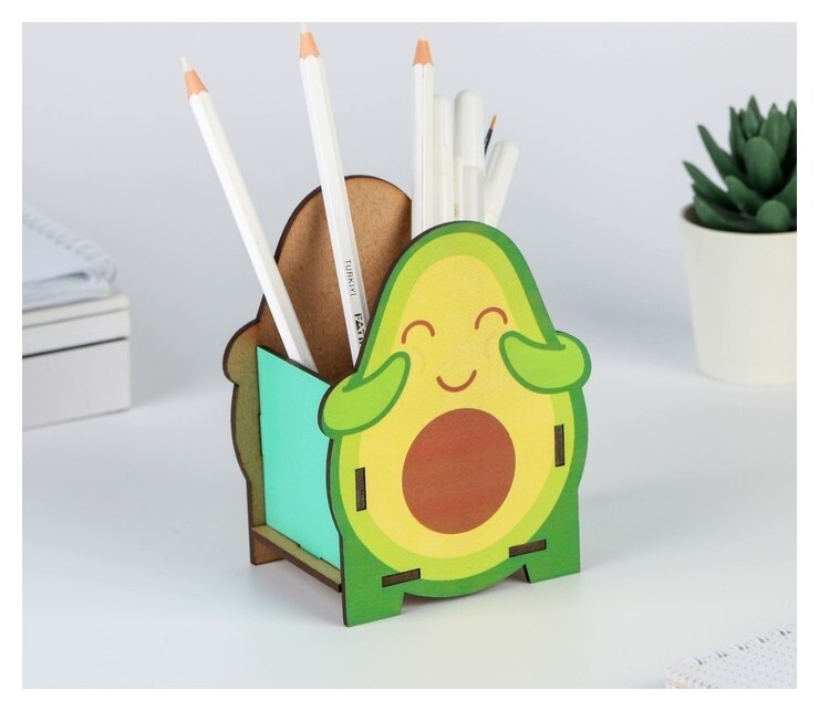 Органайзер для карандашей «Авокадо» карандашница 9,6 х 12,2 х 7,2 см  