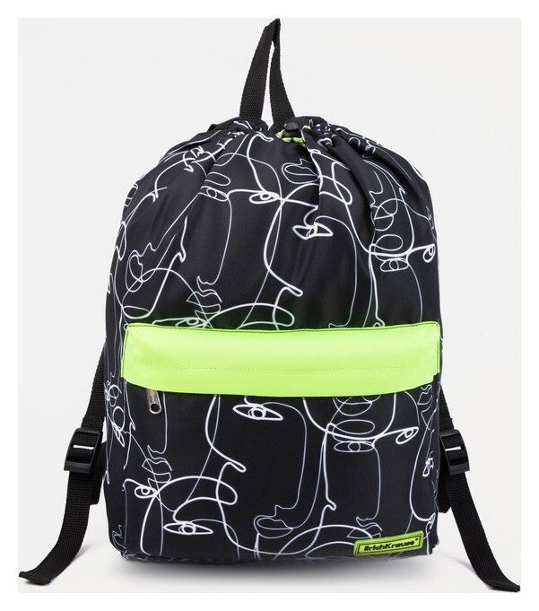 Рюкзак на шнурке, цвет чёрный  Erich krause