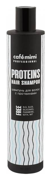 Шампунь для волос с протеинами PROTEINS HAIR SHAMPOO Cafe mimi